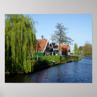 Red Green White Zaanse Schans Dutch Timber Houses
