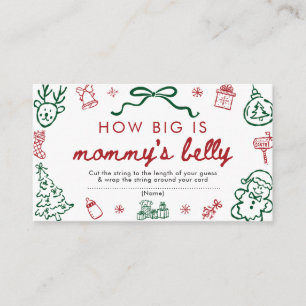 Red Green Winter How Big is Mummy's Belly Game Enclosure Card