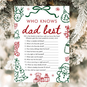 Red Green Winter Who Knows Dad Best Baby Shower Invitation