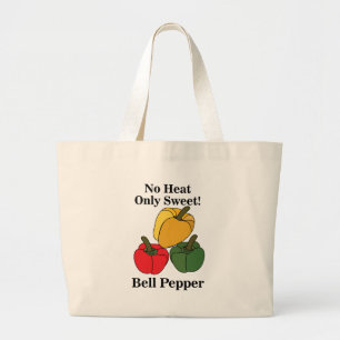Red Green Yellow Capsicum Bell Pepper Funny Large Tote Bag