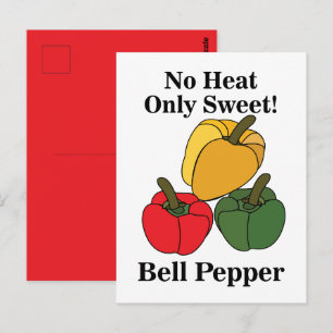 Red Green Yellow Capsicum Bell Pepper Funny Postcard