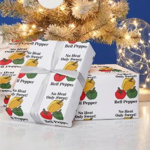 Red Green Yellow Capsicum Bell Pepper Funny Wrapping Paper