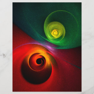 Red Green Yin Yang Modern Abstract Art Pattern #20