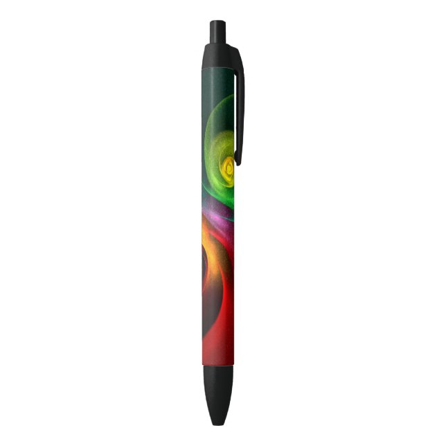 Red Green Yin Yang Modern Abstract Art Pattern #20 Black Ink Pen (Bottom (Vertical))