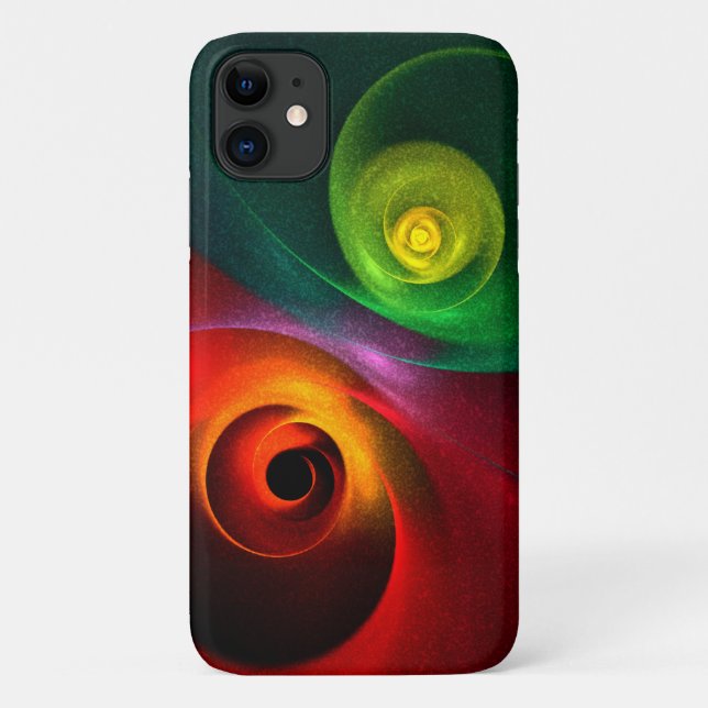 Red Green Yin Yang Modern Abstract Art Pattern #20 Case-Mate iPhone Case (Back)