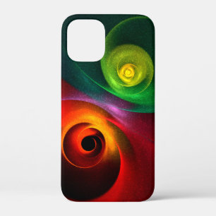 Red Green Yin Yang Modern Abstract Art Pattern #20 iPhone 12 Mini Case