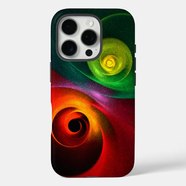 Red Green Yin Yang Modern Abstract Art Pattern #20 Case-Mate iPhone Case (Back)