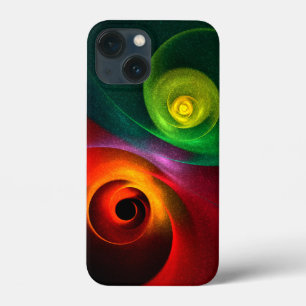 Red Green Yin Yang Modern Abstract Art Pattern #20 iPhone 13 Mini Case