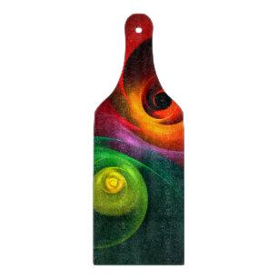 Red Green Yin Yang Modern Abstract Art Pattern #20 Cutting Board