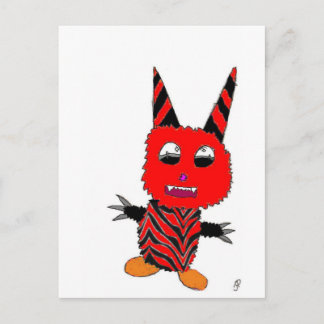 Red gremlin postcard