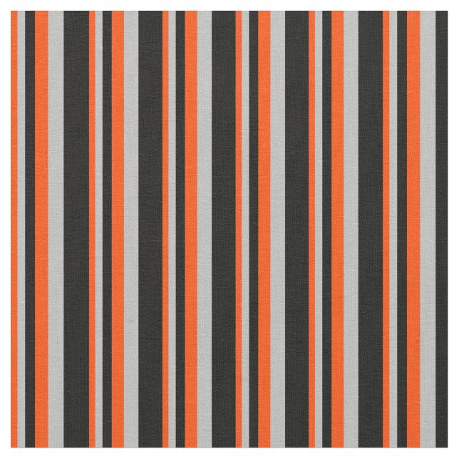 Red, Grey, and Black Coloured Stripes Fabric (Close Up)