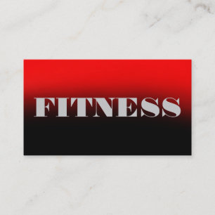 Red Grey Black Trainer Fitness Business Card