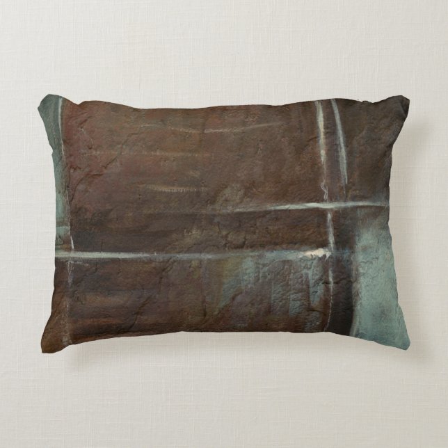 Red & Grey Brick Wall Decorative Cushion (Front)