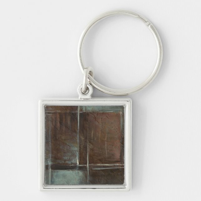 Red & Grey Brick Wall Key Ring (Front)