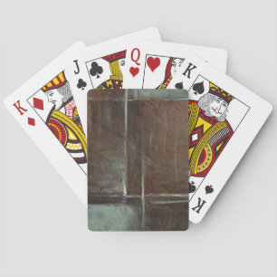 Red & Grey Brick Wall Playing Cards