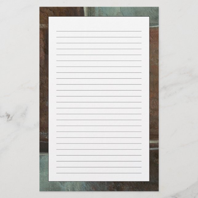 Red & Grey Brick Wall Stationery (Front)