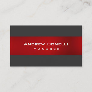 Red Grey Colour Creative Professional Business Car Card