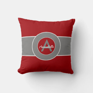 Red Grey Cushion