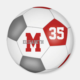 red grey custom soccer team colours magnet