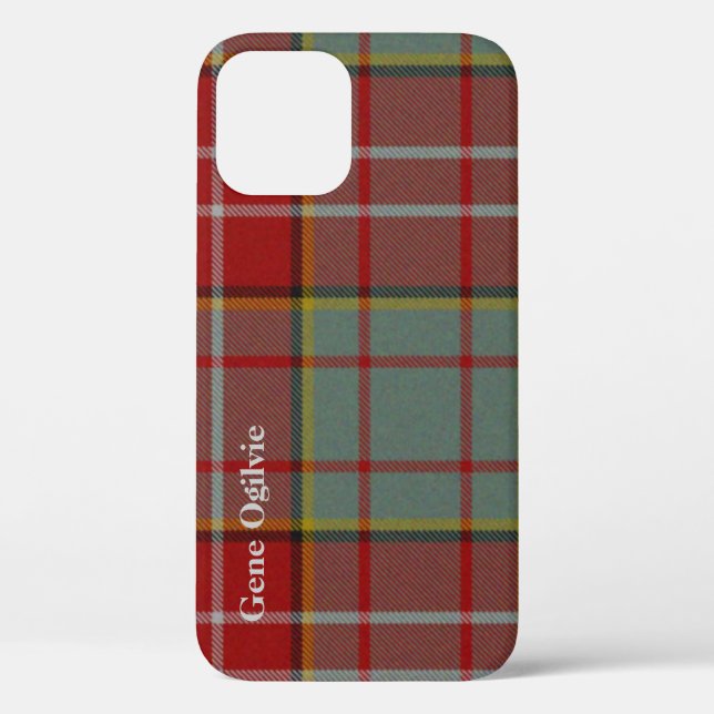 Red & Grey Ogilvie Tartan Plaid Case-Mate iPhone Case (Back)