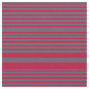 Red Grey Stripes Fabric