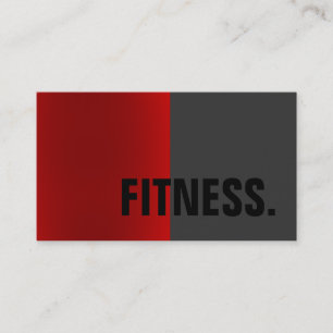 Red Grey Stylish Black Trainer Business Card