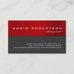Red Grey White Attractive Charming Business Card