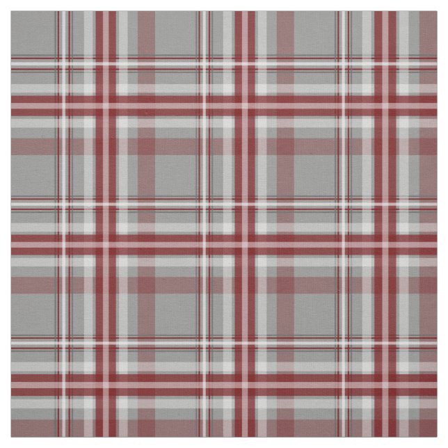 red grey white plaid fabric (Swatch)