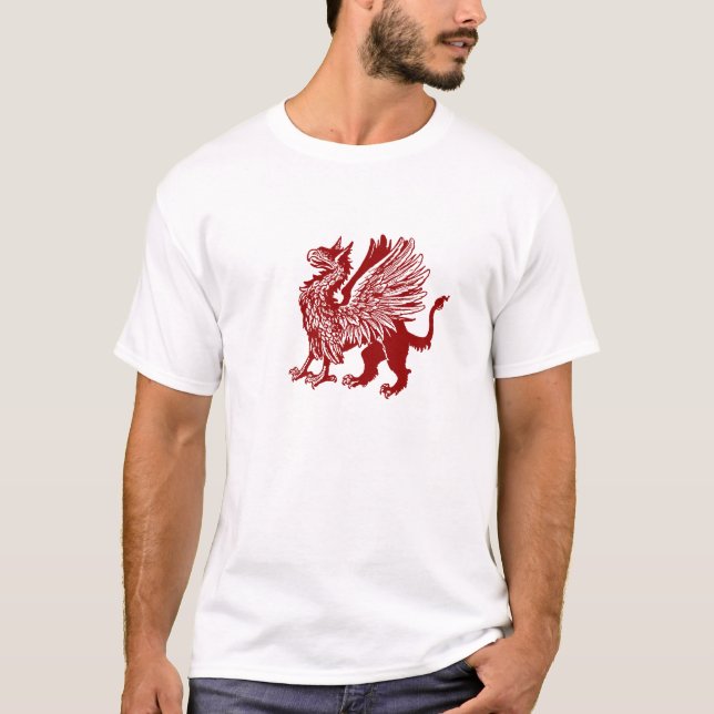 Red griffin - Mediaeval design T-Shirt (Front)