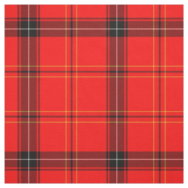 Red Grit Plaid Pattern Fabric (Swatch)