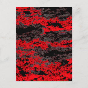 Red Grunge Clouds Postcard