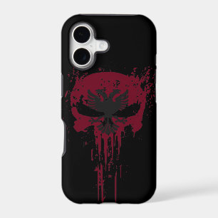 Red Grunge skull Case-Mate iPhone Case