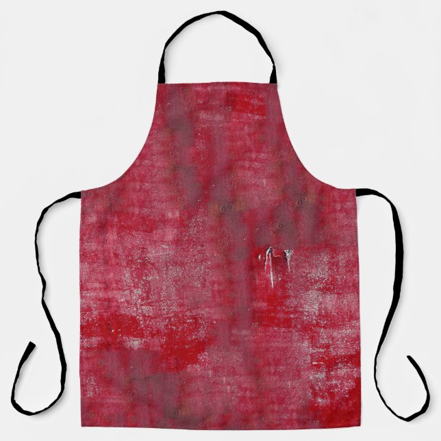 Red grunge textureabstract,ancient,art,background, apron (Front)