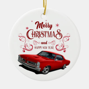 Red GTO Christmas Car Ceramic Tree Decoration