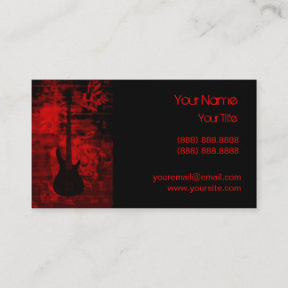 Red Guitar Business Card