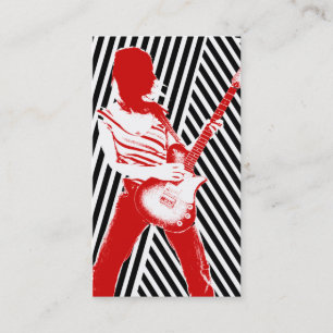 "Red Guitarist" Business Card