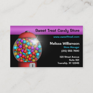 Red Gumball Machine Business Cards