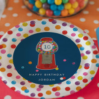 Red Gumball Machine Candy Bubble Gum Birthday