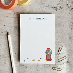 Red Gumball Machine Candy Bubble Gum Post-it Notes