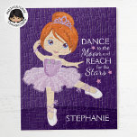 Red Hair Ballerina Jigsaw Puzzle<br><div class="desc">Personalise Multicultural Ballerina puzzle. Please check out more of my personalised Ballerina gifts.</div>