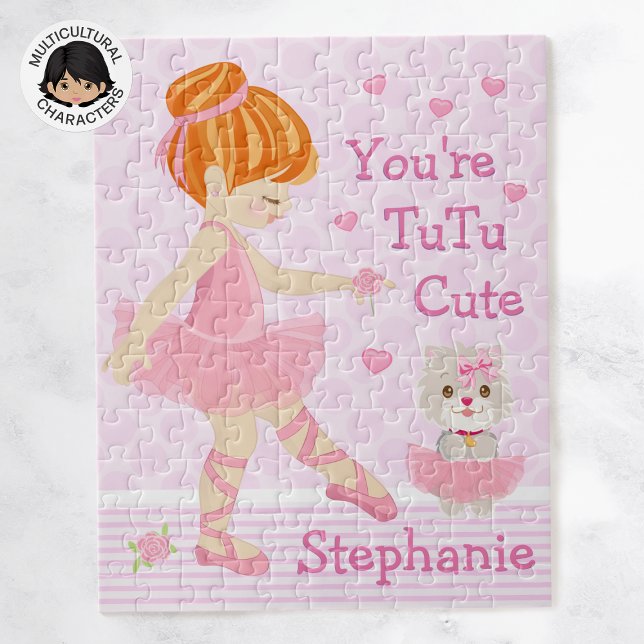 Red Hair Ballerina Tutu Cute Jigsaw Puzzle (Creator Uploaded)