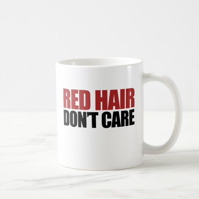 Red Hair Don't Care Coffee Mug (Right)
