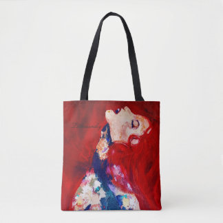 Red Hair Lady Tote Bag