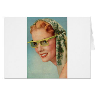 red hair, lemon yellow sunglasses