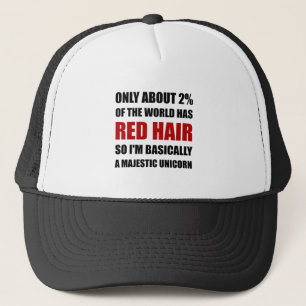 Red Hair Majestic Unicorn Trucker Hat