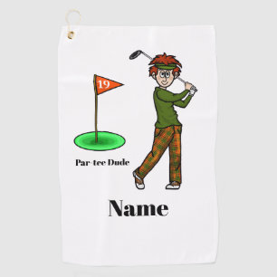 Red Hair Male Golfer Par-Tee Dude Golf Towel
