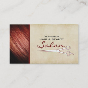Red Hair Stylist Salon Appointment Business Card