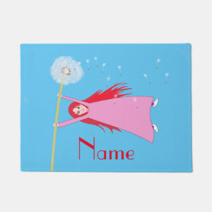 Red-haired Dandelion Girl Thunder_Cove Doormat