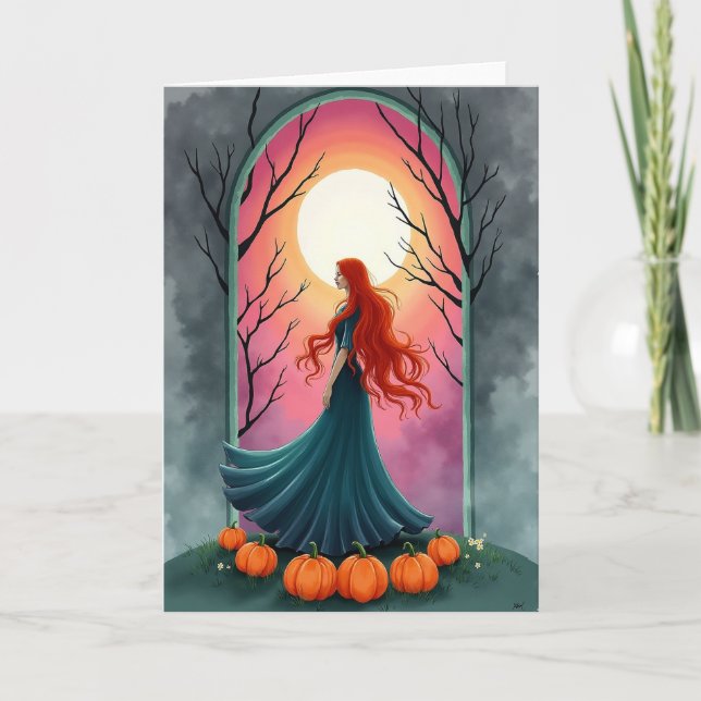 Red Haired Enchantress Card (Front)