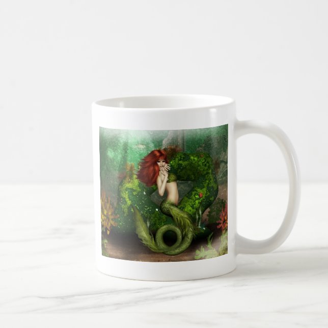 Red Haired Mermaid Coffee Mug (Right)
